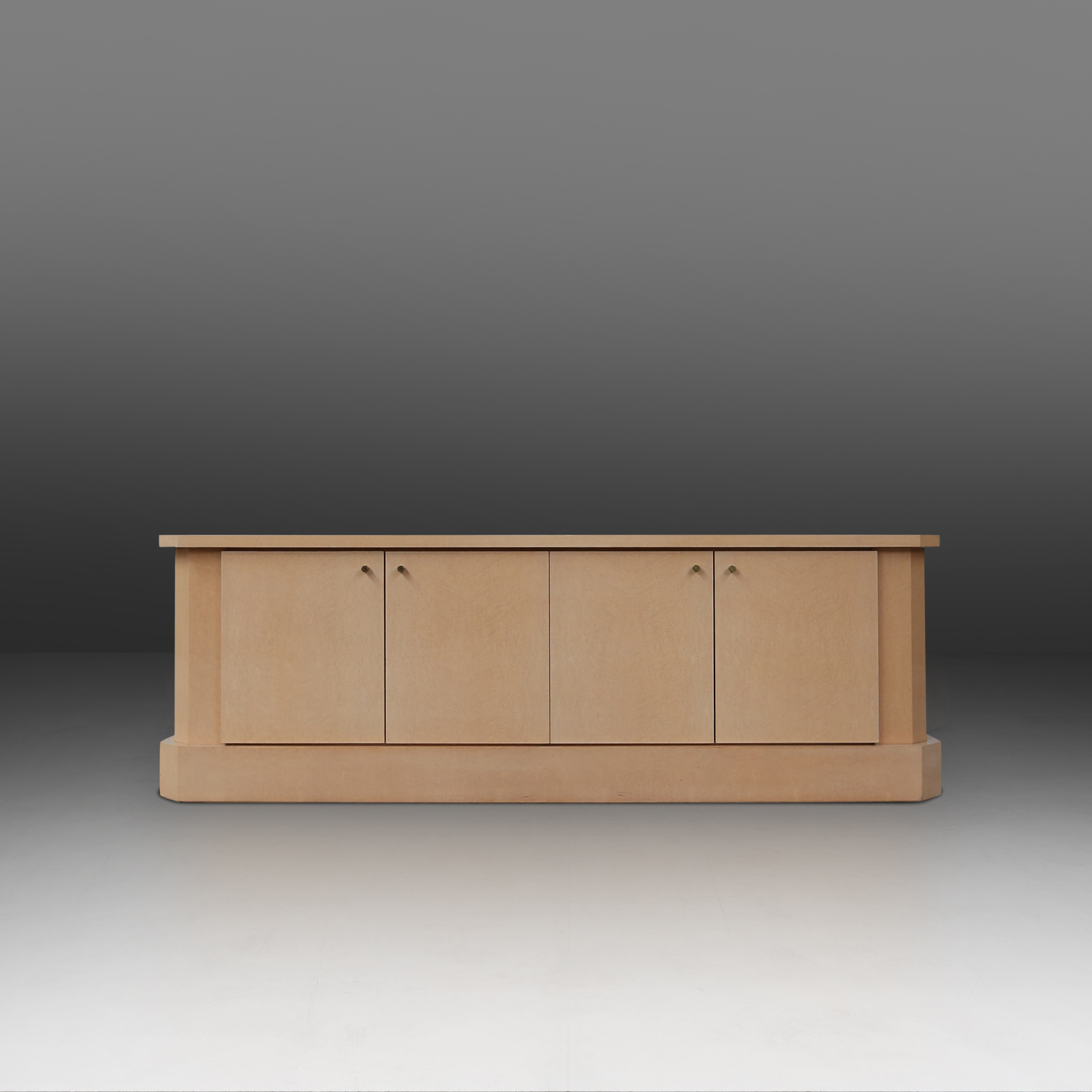 Ivory lacquer sideboard by Jean Claude Dresse